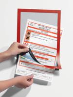 4872-03 Durable DURAFRAME® Red A4 Smooth and rigid Information Frame, 323mm Height, 236mm Width