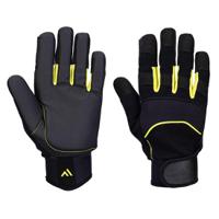 a791k8rxxl Portwest A791 - Mechanics Anti-Vibration Glove Black Elastic, Nylon, Polyester, Polyurethane Work Gloves, Size 2XL