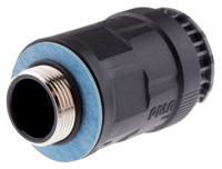 nknh-m253-11 PMA Fixed Fitting, Conduit Fitting, 23mm Nominal Size, M25 x 1.5, Brass, Black IP68, IP69K rating