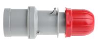 2133236 Scame IP44 Red Cable Mount 3P + E Industrial Power Plug, Rated At 32A, 415 V