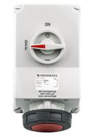 5113a MENNEKES Switchable IP67 Industrial Interlock Socket 3PN+E, Earthing Position 6h, 63A, 400 V