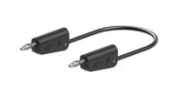 641032-10021 Staubli Test lead, 19A, 30 → 60V, Black, 100cm Lead Length