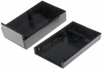 239-7277 RS PRO Black ABS Handheld Enclosure, Integral Battery Compartment, 116.84 x 68.95 x 38.1mm