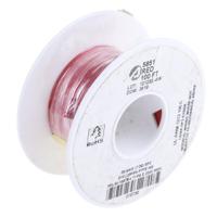 5851-rd005 Alpha Wire Hook-up Wire TEFLON Series Red 0.05 mm² Hook Up Wire, 30 AWG, 7/0.10 mm, 30m, PTFE Insulation, 5851 RD005