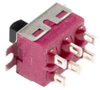 1201m1s3zqe2 C & K Panel Mount Slide Switch DPDT Latching 6 A @ 120 V ac, 6 A @ 28 V dc Slide