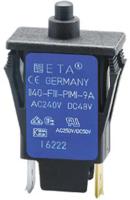 1140-f111-p1m1-8a ETA Thermal Circuit Breaker - 1140-F  Single Pole 250V Voltage Rating Snap In, 8A Current Rating