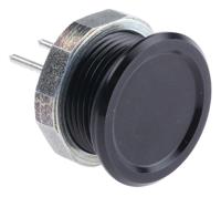 124124117 Schurter Piezo Switch, IP67, Solder, 100 mA, -20 → +60°C Black