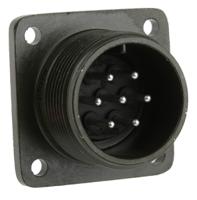ms3102a-16s-1p Amphenol Industrial, MS3102A, Copper Alloy 7 Way Box Mount MIL Spec Circular Connector Receptacle, Pin Contacts,Shell