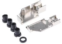 mhdcmr15-ulp MH Connectors MHDCMR Series Zinc Right Angle D Sub Backshell, 15 Way, Strain Relief