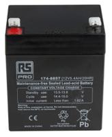 174-8857 RS PRO 12V T1 Sealed Lead Acid Battery, 5.4Ah