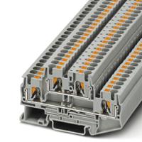 3211786 Phoenix Contact  PTTB 4 Series Grey, 0.2 → 6mm², Double-Level, Push In Termination, ATEX, IECEx