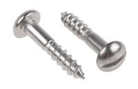 144-3530 RS PRO Slot Round Stainless Steel Wood Screw, A2 304, 4mm Thread, 20mm Length