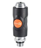 bsi-061152cp PREVOST Composite Body Male Safety Quick Connect Coupling, G 3/8 Male Threaded