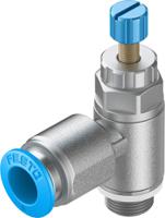grla-18-qs-8-rs-d Festo GRLA Series Tube Exhaust Valve, 8mm Tube Inlet Port x G 1/8 Outlet Port, 534337