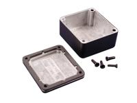 1550q Hammond 1550 Series Natural Die Cast Aluminium Enclosure, IP54, Natural Lid, 60 x 55 x 26mm