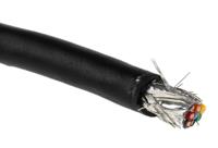 25106-bk005 Alpha Wire Xtra-Guard 2 Performance Cable Control Cable, 6 Cores, 0.35 mm² 22 AWG, Screened, 30 m, Black Polyvinyl