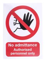 763-2023 Vinyl No Unauthorised Access Prohibition Sign, No Admittance-Sign, English