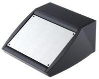 m5320109rs METCASE Unidesk Series Black Aluminium Desktop Enclosure, Sloped Front, 200 x 200 x 102mm