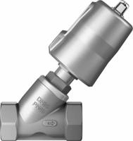 vzxf-l-m22c-m-b-g1-240-m1-v4v4t-50-10 Festo Angle Seat type Pneumatic Actuated Valve, BSP 1in, 10 bar