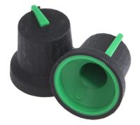 777-7350 RS PRO 16.8mm Black Potentiometer Knob for 6mm Shaft D Shaped