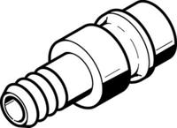 ks4-n-6 Festo Brass Male Pneumatic Quick Connect Coupling, 4.5mm Hose Barb