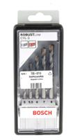 2607010526 Bosch 5-Piece Twist Drill Bit Set for Masonry, 8mm Max, 5mm Min, Carbide Tipped Bits