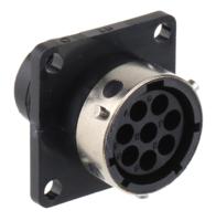 tr1208rfs1nb-192922-1200 ITT Cannon Circular Connector, 8 Contacts, Panel, Standard Connector, Socket, Female, IP65, Trident Ringlock Series