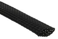 06240008010 SES Sterling Expandable Braided PET Black Cable Sleeve, 15mm Diameter, 50m Length