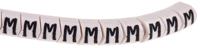 901-10424 HellermannTyton Helagrip Slide On Cable Markers, Black on White, Pre-printed "M", 2 → 5mm Cable,