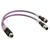 tm7acycj Schneider Electric Male 5 way M12 to Female 5 way M12 Bus Cable
