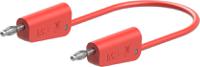 641034-10022 Staubli Test lead, 19A, 30V ac, Red, 1m Lead Length