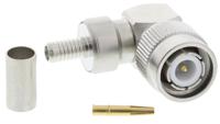 r143182000 Radiall, Plug Cable Mount TNC Connector, 50Ω, Crimp Termination, Right Angle Body