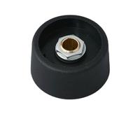 a3131639 OKW 31mm Black Potentiometer Knob for 6.35mm Shaft Round Shaft, A3131639