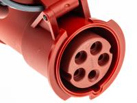 3881 MENNEKES, PowerTOP IP67 Red Cable Mount 3P + N + E Industrial Power Socket, Rated At 16A, 400 V