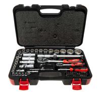 817-9249 RS PRO 66-Piece Metric 1/2 in; 1/4 in Standard Socket/Bit Set with Ratchet