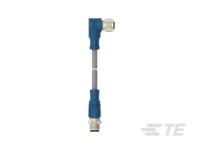 t4162124004-005 TE Connectivity Male/Female 4 way M12 to 4 way M12 Sensor Actuator Cable, 5000 mm