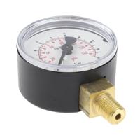 192-6254 RS PRO R 1/8 Analogue Pressure Gauge 10bar Bottom Entry 50mm Outside Diameter, With RS Calibration