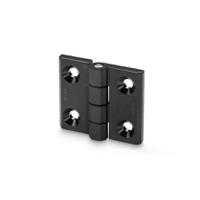 425411 Elesa PA Butt Hinge with a Fixed Pin, Screw Fixing, 30mm x 30mm x 7mm