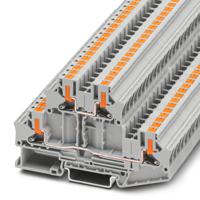 1088737 Phoenix Contact  PTTBV Series Grey, 4mm², Double-Level, Push In Termination