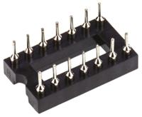 w30514ttrc Winslow 2.54mm Pitch Vertical 14 Way, Through Hole Turned Pin Open Frame IC Dip Socket, 5A