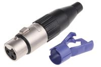 ac3fj Amphenol Industrial Cable Mount XLR Connector, Female, 3 Way, Tin Plating