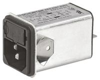 43016002 Schurter 2A, 125 V ac, 250 V ac Male Snap-In Filtered IEC Connector 4301.6002, Quick Connect 1, 2 Fuse