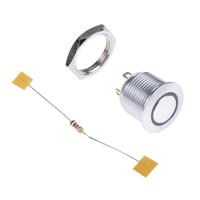 175-8571 RS PRO Illuminated Push Button Switch, Momentary, Panel Mount, 16mm Cutout, SPST, Blue LED, 36V dc, IP67