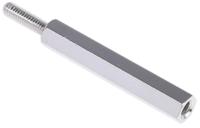 221-178 RS PRO Standoff, M3 x M3 Thread, 30mm Body, Brass, Male/Female, 10mm Stud
