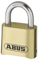 180ib50 ABUS Key Weatherproof Brass, Stainless Steel Weatherproof Padlock, 8mm Shackle, 53mm Body