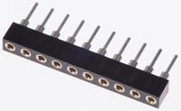 831-87-010-10-001101 10 Way Preci-Dip Straight Through Hole 2mm SIL Socket, Solder, 3A 100 V ac, 150 V dc