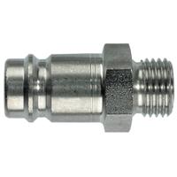 27sfaw17sxn Legris Nickel Plated Steel Male Pneumatic Quick Connect Coupling, BSPP 3/8 in Male Male Thread