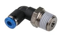 qsl-14-4 Festo QS Series Elbow Threaded Adaptor, R 1/4 Male to Push In 4 mm, Threaded-to-Tube Connection Style, 190659