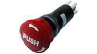 b1e04-e620r-f11 Deca B1E Series Latching Emergency Stop Push Button, Panel Mount, 16mm Cutout, 1 NO + 1 NC, IP65