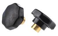 686-187 RS PRO Black Multiple Lobes Clamping Knob, M10, Threaded Hole
